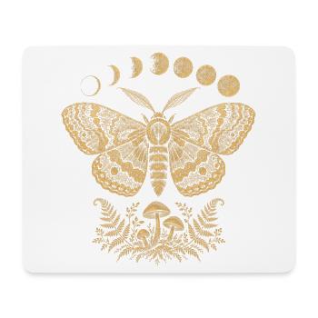 Der Nachtfalter unter den Mondphasen - Mousepad (Querformat) - Weiß - Vorne