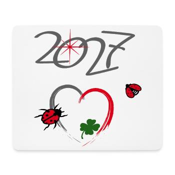 Neujahr 2027 Glücksdesign - Mousepad (Querformat) - Weiß - Vorne
