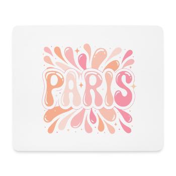Paris Pastel Pop Art Mädchen Chic - Mousepad (Querformat) - Weiß - Vorne