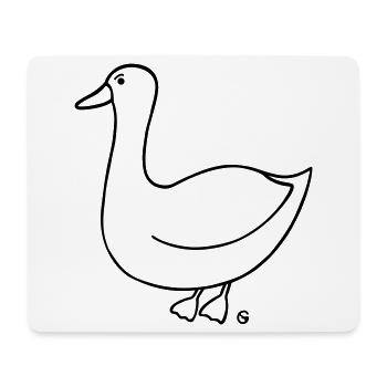 Gans verärgert 2 - Mousepad (Querformat) - Weiß - Vorne