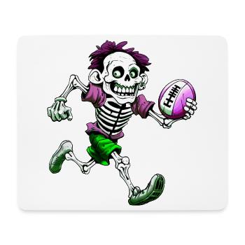 Skelett Rugby - Mousepad (Querformat) - Weiß - Vorne