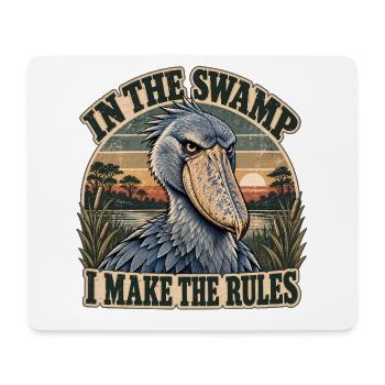 Shoebill – Ich mache die Regeln - Mousepad (Querformat) - Weiß - Vorne