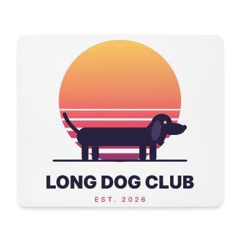 Long Dog Club - Mousepad (Querformat) - Weiß - Vorne