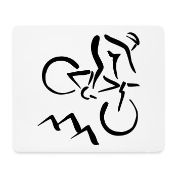 Biker - Mouse Pad (horizontal) - white - Front