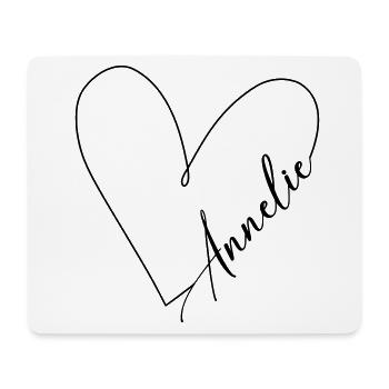 Annelie Name Herzlinie - Mousepad (Querformat) - Weiß - Vorne