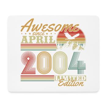 April 2004 Jahrgang geboren Geburtstag Geschenk - Mousepad (Querformat) - Weiß - Vorne