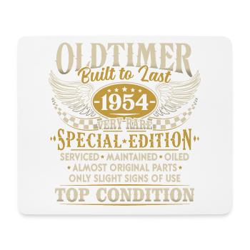 Oldtimer 1954 Jahrgang geboren Geburtstag Geschenk - Mousepad (Querformat) - Weiß - Vorne