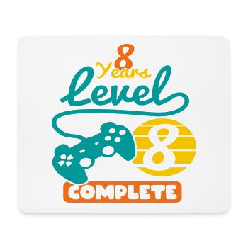 8. Geburtstag 8 Jahre Level 8 Complete Geschenk - Mousepad (Querformat) - Weiß - Vorne