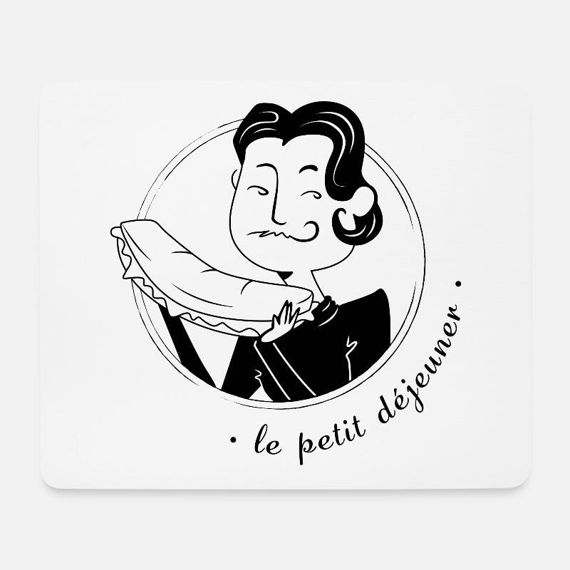 Le petit déjeuner - Mousepad (Querformat) - Weiß