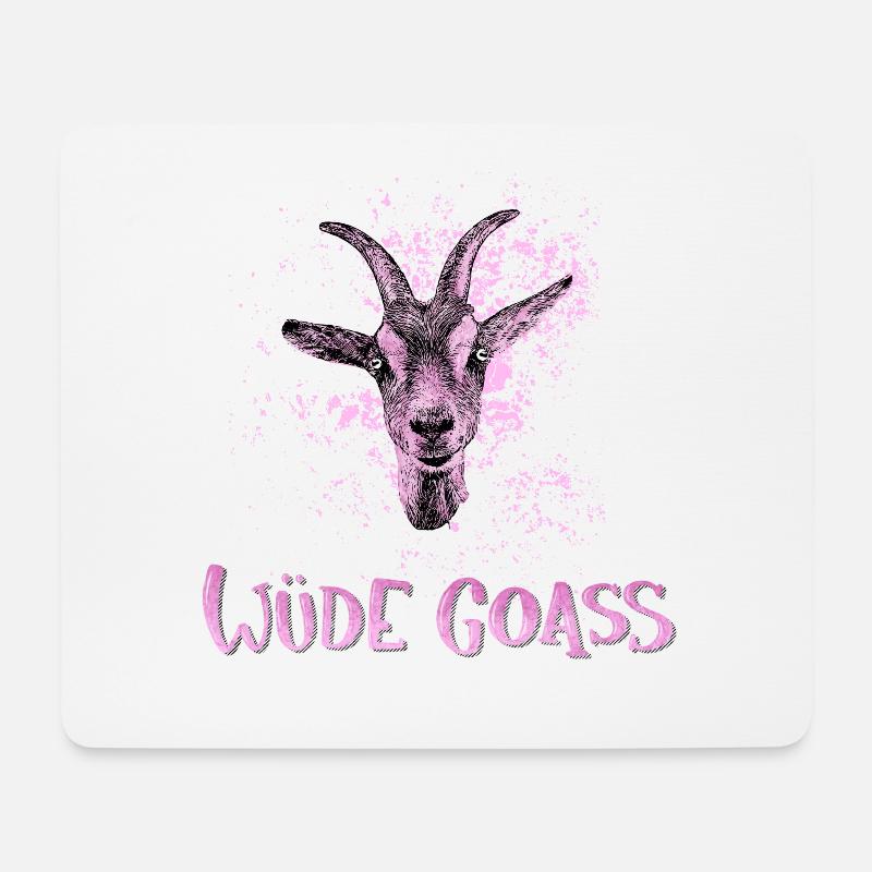 Wüde Goass - Mousepad (Querformat) - Weiß