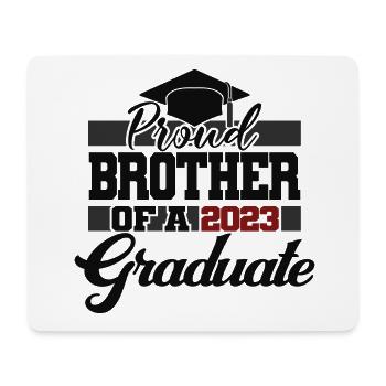 Stolzer Bruder eines Abschlussgeschenks 2023 - Mousepad (Querformat) - Weiß - Vorne
