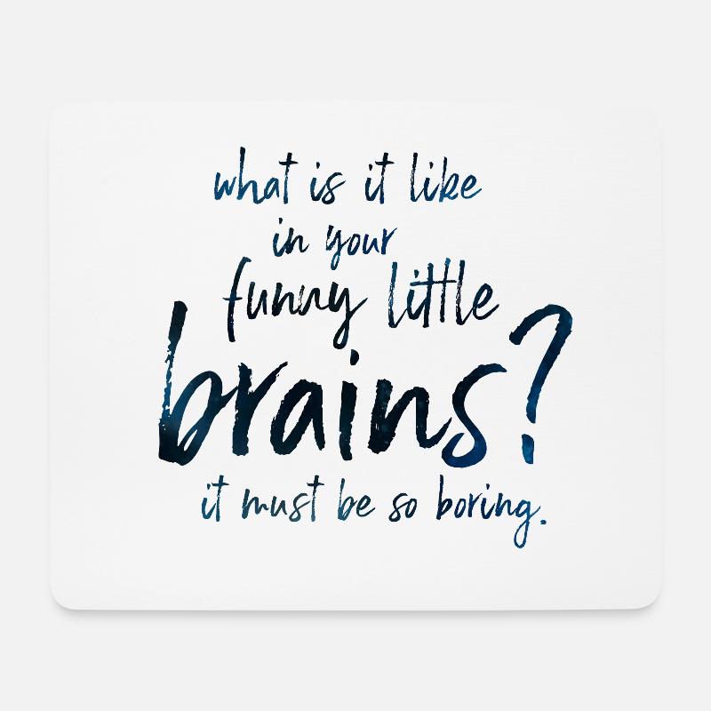 Funny Little Brains - Mousepad (Querformat) - Weiß