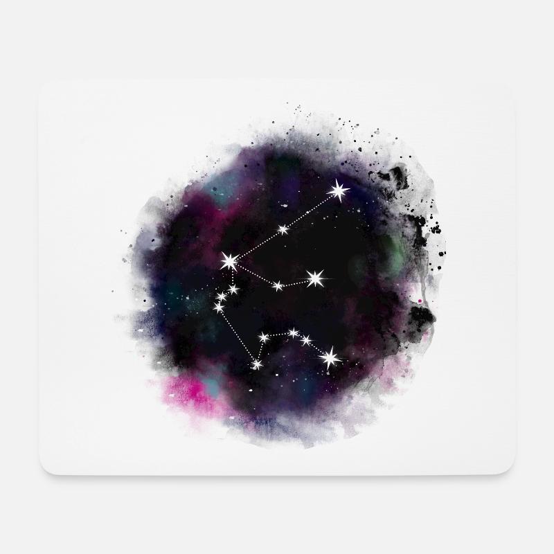 Wassermann/ Aquarius Sternzeichen im Universum - Mousepad (Querformat) - Weiß