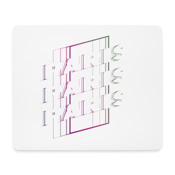 Paris France City Font Skyline Accueil - Tapis de souris (format paysage) - blanc - Devant