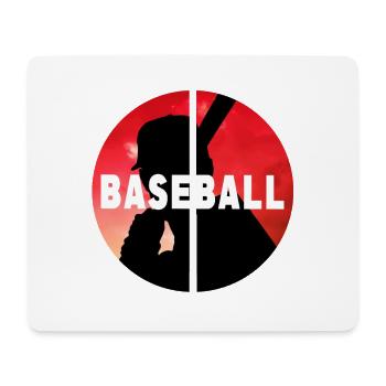 Baseball Baseball Player USA Sport Vintage Retro - Tapis de souris (format paysage) - blanc - Devant