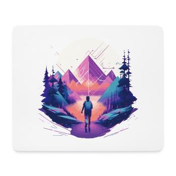 Randonnée, Montagne, Alpinisme, Escalade, Nature - Tapis de souris (format paysage) - blanc - Devant