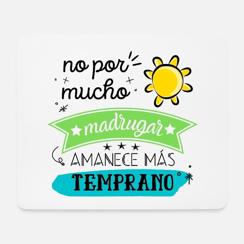 Nicht um früh aufzustehen, dämmert es früher - Mousepad (Querformat) - Weiß