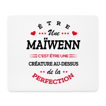MAÏWENN PARFAITE - NOM MAÏWENN - Tapis de souris (format paysage) - blanc - Devant