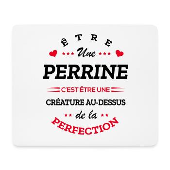 PERRINE PARFAITE - NOM PERRINE - Tapis de souris (format paysage) - blanc - Devant