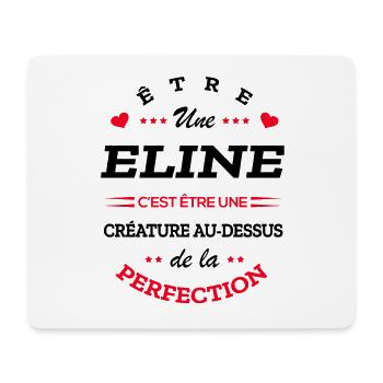 ELINE PARFAITE - NOM ELINE - Tapis de souris (format paysage) - blanc - Devant