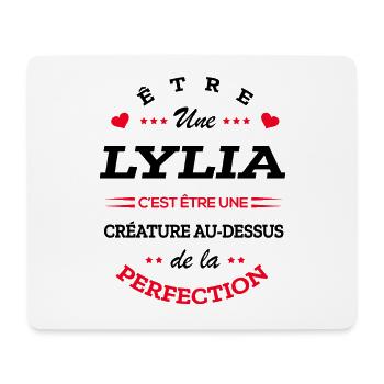 LYLIA PARFAITE - NOM LYLIA - Tapis de souris (format paysage) - blanc - Devant