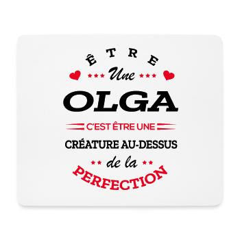 OLGA PARFAITE - NOM OLGA - Tapis de souris (format paysage) - blanc - Devant