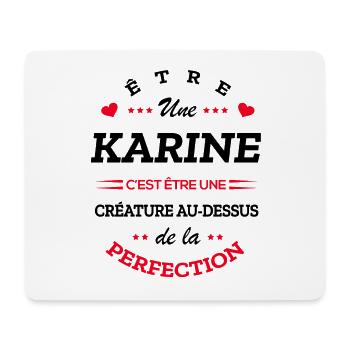 KARINE PARFAITE - NOM KARINE - Tapis de souris (format paysage) - blanc - Devant