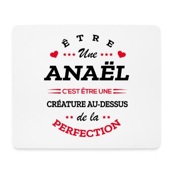 ANAËL PARFAITE - NOM ANAËL - Tapis de souris (format paysage) - blanc - Devant