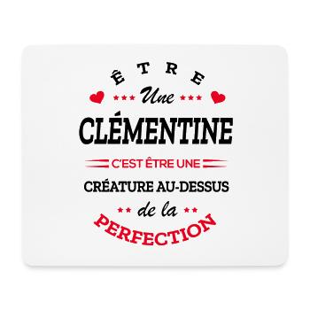 CLÉMENTINE PARFAITE - NOM CLÉMENTINE - Tapis de souris (format paysage) - blanc - Devant