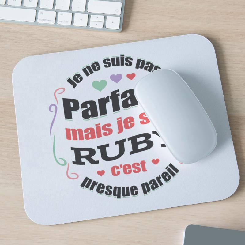 RUBY PARFAITE - PRENOM RUBY Tapis de souris (format paysage)