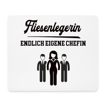 Fliesenlegerin Chefin Selbstständigkeit Firma Chef - Mousepad (Querformat) - Weiß - Vorne