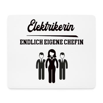 Elektrikerin Chefin Selbstständigkeit Firma Chef - Mousepad (Querformat) - Weiß - Vorne