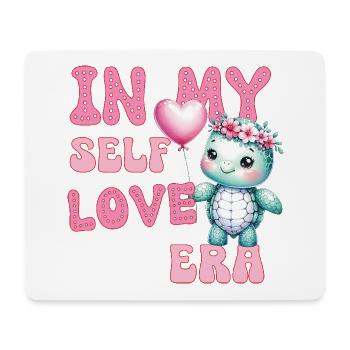 Cute Valentine's day Turtle - In my self love - Mouse Pad (horizontal) - white - Front
