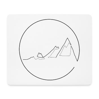 Mountain black - Mouse Pad (horizontal) - white - Front