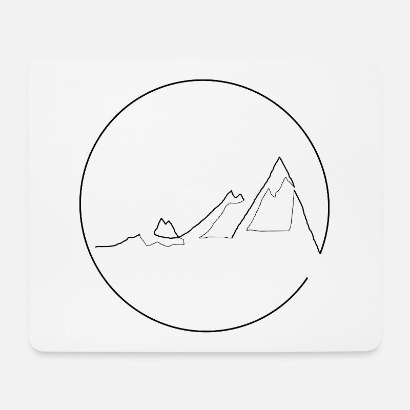 Mountain black - Mousepad (Querformat) - Weiß