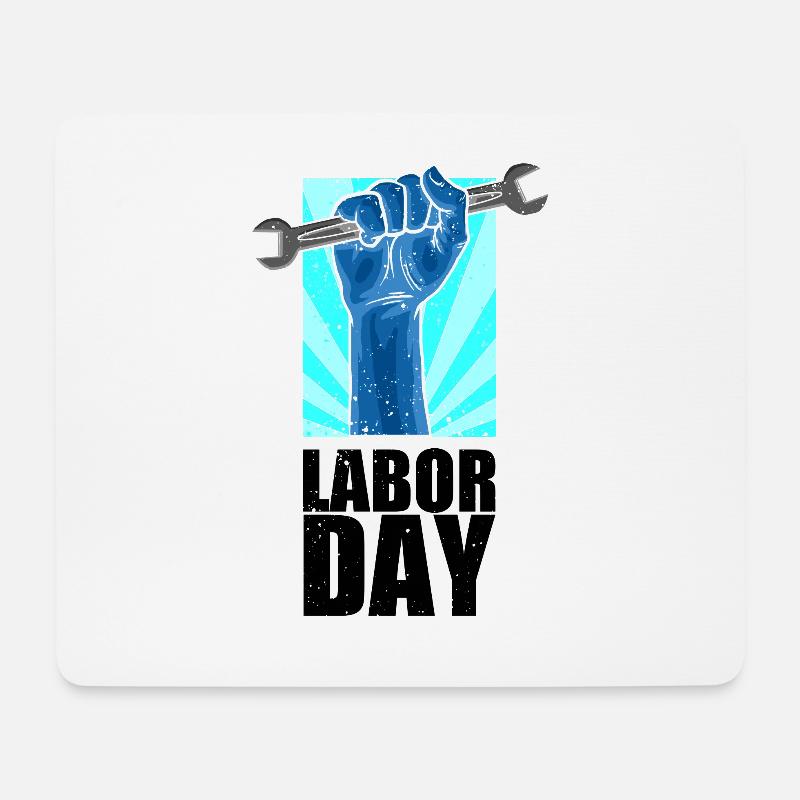 Labor Day Tag der Arbeit Feiertag - Mousepad (Querformat) - Weiß