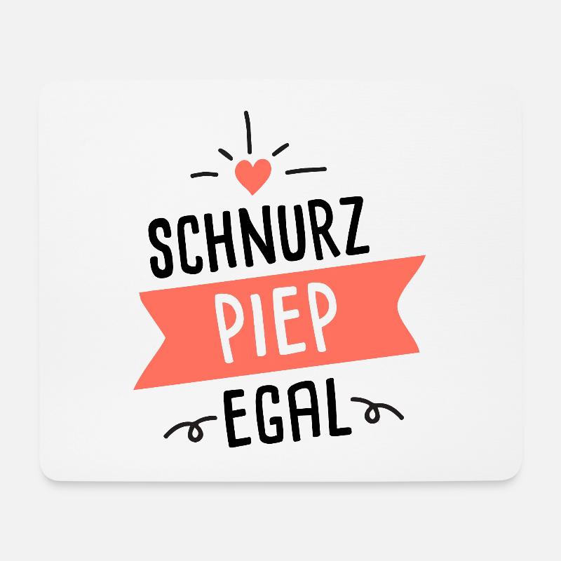 Schnurzpiepegal - Mir doch egal! - Mousepad (Querformat) - Weiß