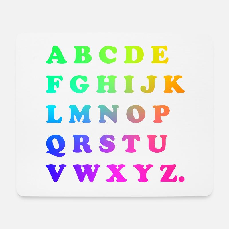 Alphabet - Mouse Pad (horizontal) - white