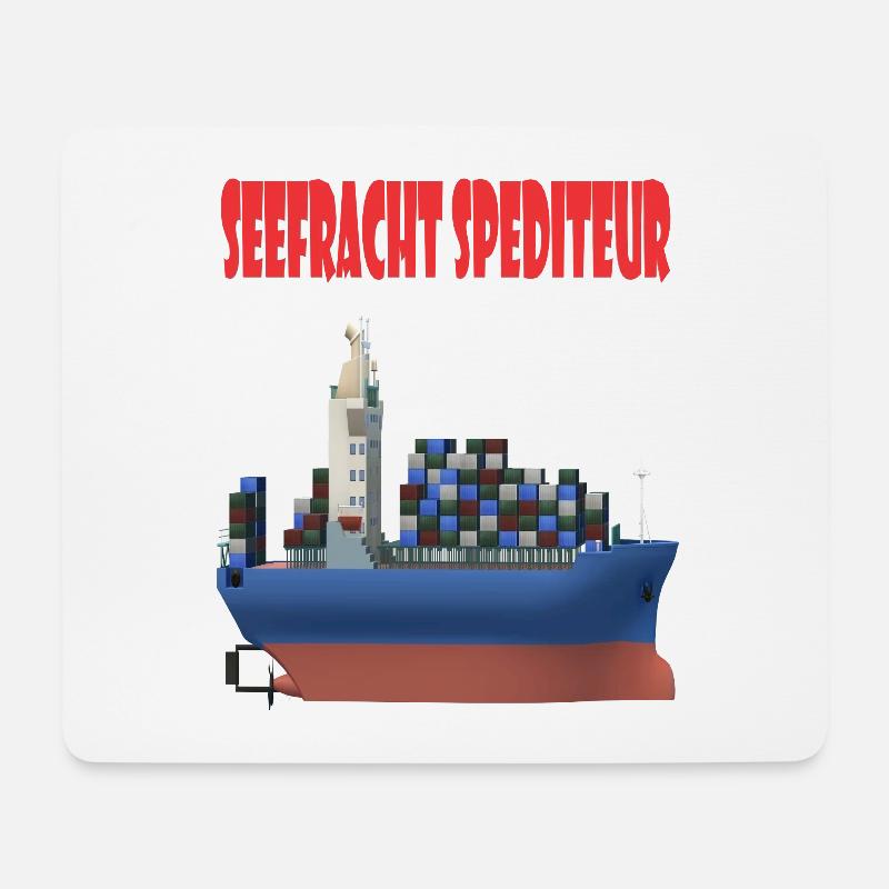 Spediteur - Mousepad (Querformat) - Weiß