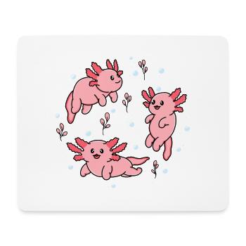 Happy Axolotl - Mouse Pad (horizontal) - white - Front