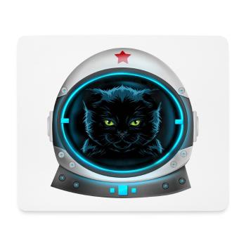 angry space cat astronaut - Mouse Pad (horizontal) - white - Front