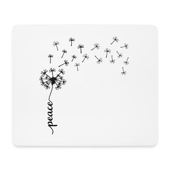 Conception du pissenlit Peace - Tapis de souris (format paysage) - blanc - Devant