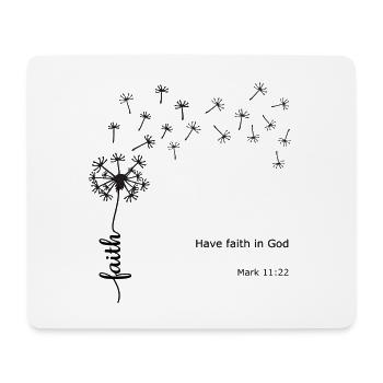Glaube Löwenzahn Christliches Design Markus 11:22 - Mousepad (Querformat) - Weiß - Vorne
