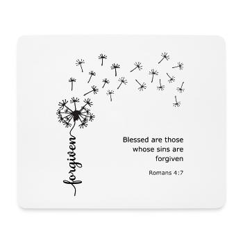 Vergebener Löwenzahn Christliches Design Römer 4:7 - Mousepad (Querformat) - Weiß - Vorne