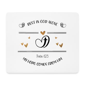 Christian Design Rest in God - Mouse Pad (horizontal) - white - Front