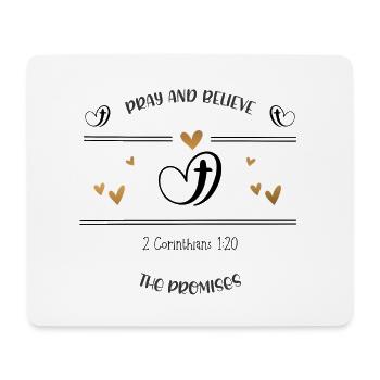 Christian Design croit aux promesses - Tapis de souris (format paysage) - blanc - Devant