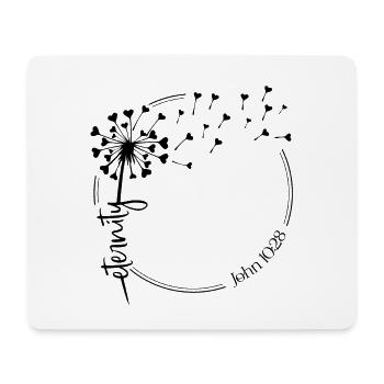 Christlicher Löwenzahn Design Ewigkeit Johannes 10,28 - Mousepad (Querformat) - Weiß - Vorne