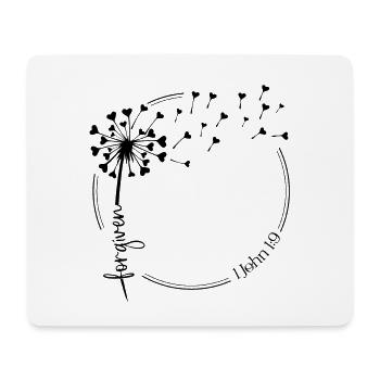 Christian Dandelion Design vergeben 1. Johannes 1:9 - Mousepad (Querformat) - Weiß - Vorne