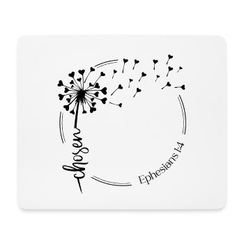 Christian Dandelion design choisi Éphésiens 1:4 - Tapis de souris (format paysage) - blanc - Devant