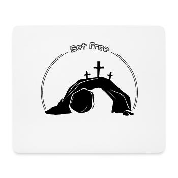 Freilassen - Mousepad (Querformat) - Weiß - Vorne